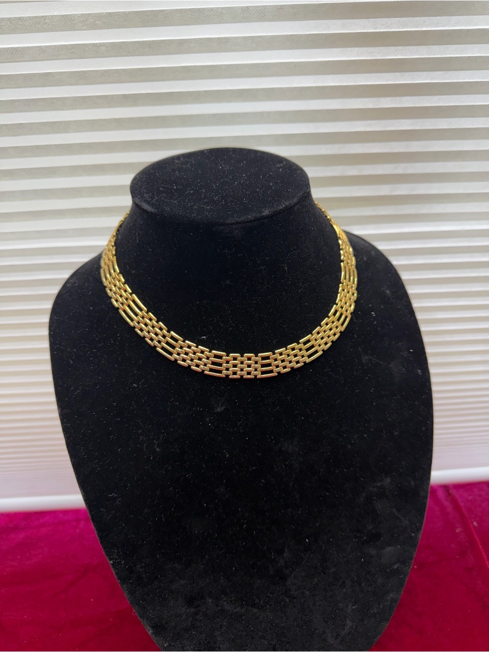 Vintage Napier Gold Tone Choker Necklace